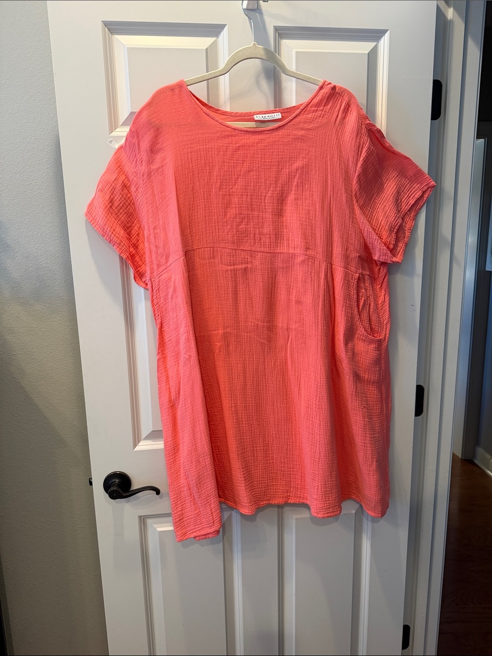 bryn walker Coral Pink Short-Sleeve Tunic